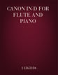 Canon in D for Flute and Piano P.O.D. cover